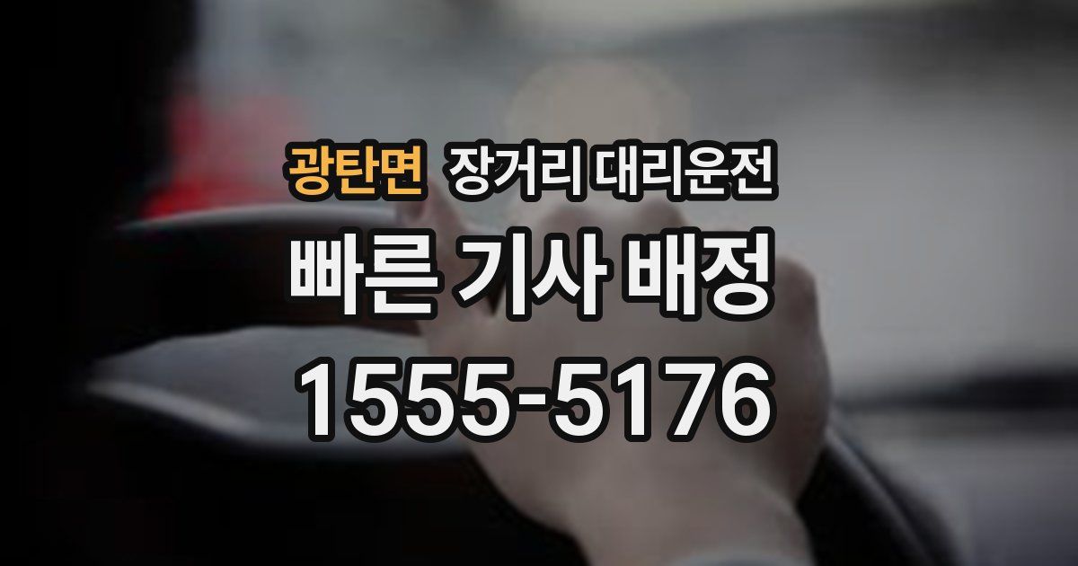 광탄면 장거리 대리운전