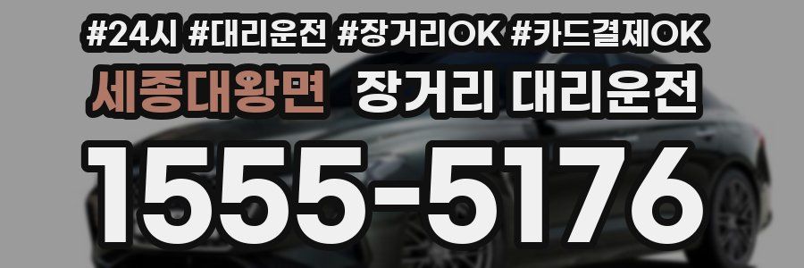 세종대왕면 장거리 대리운전