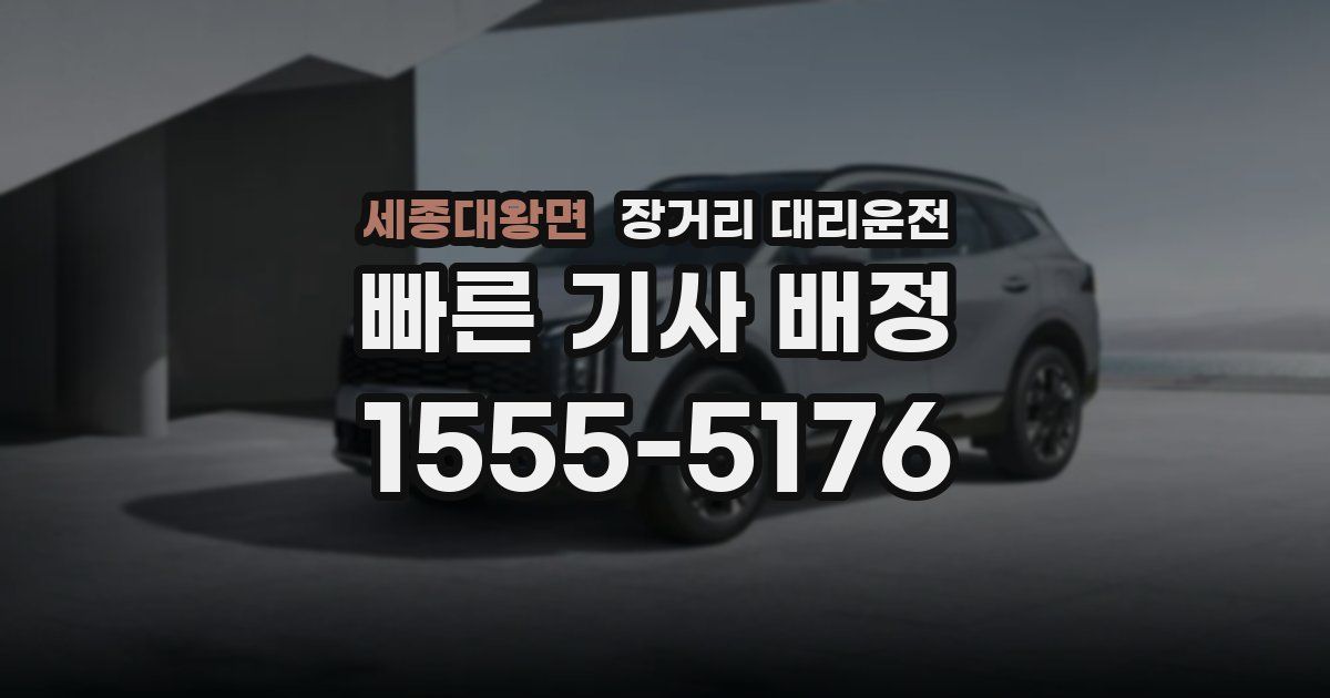 세종대왕면 장거리 대리운전
