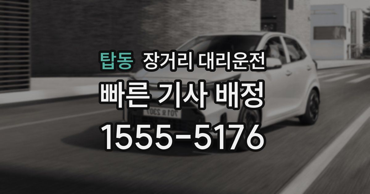 탑동 장거리 대리운전