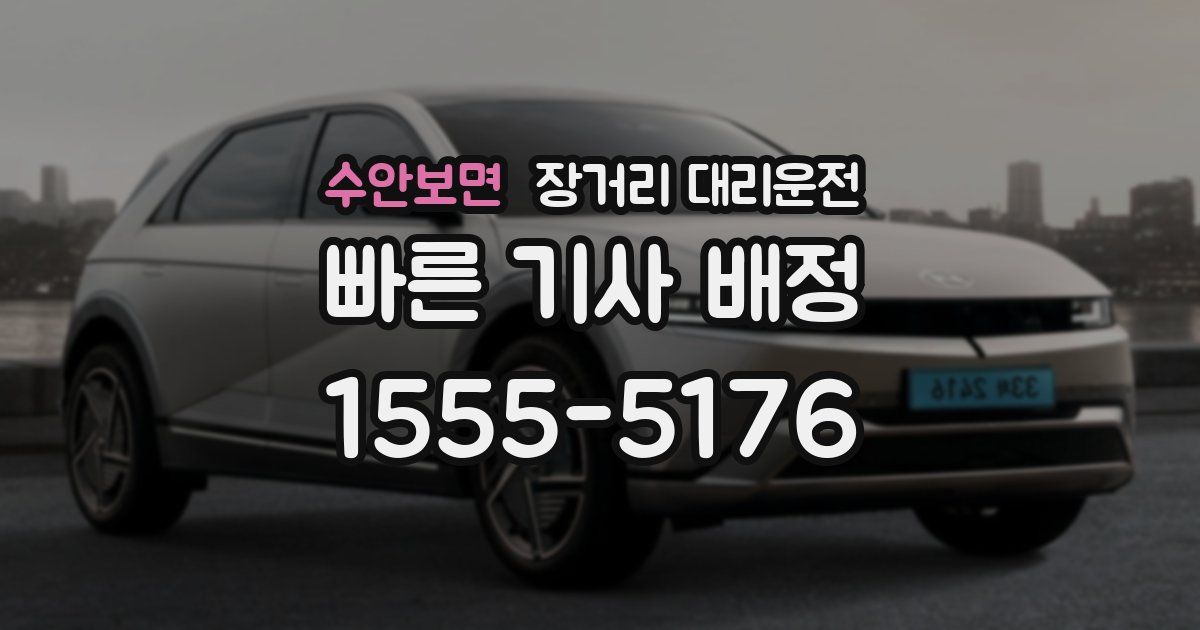 수안보면 장거리 대리운전