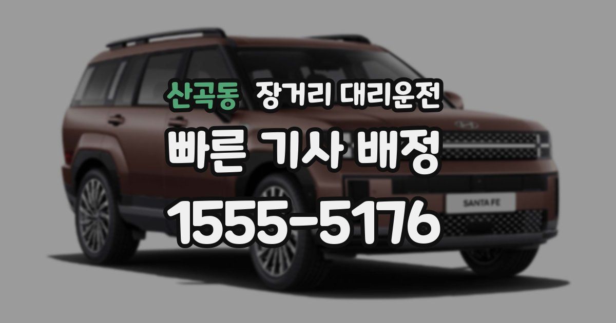 산곡동 장거리 대리운전