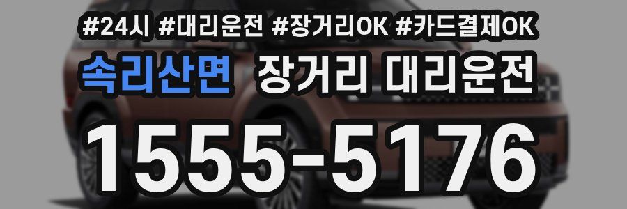 속리산면 장거리 대리운전