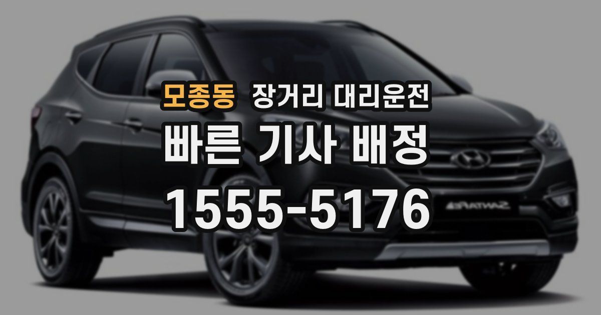 모종동 장거리 대리운전