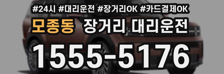 모종동 장거리 대리운전
