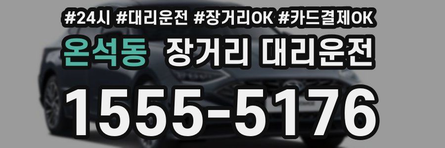 온석동 장거리 대리운전
