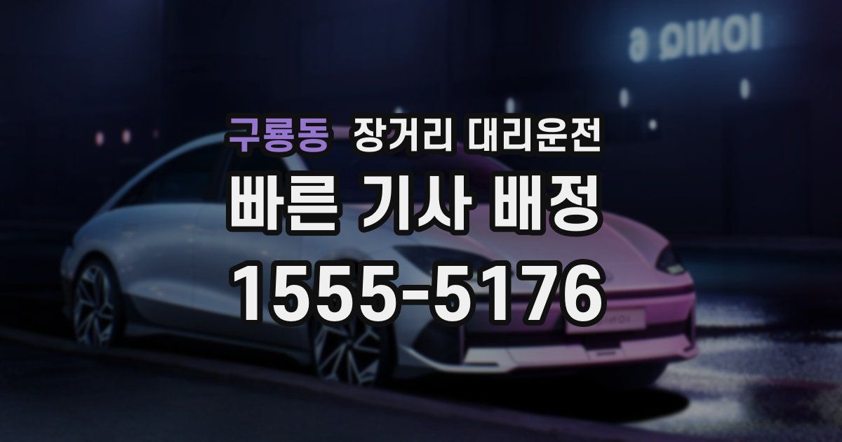 구룡동 장거리 대리운전