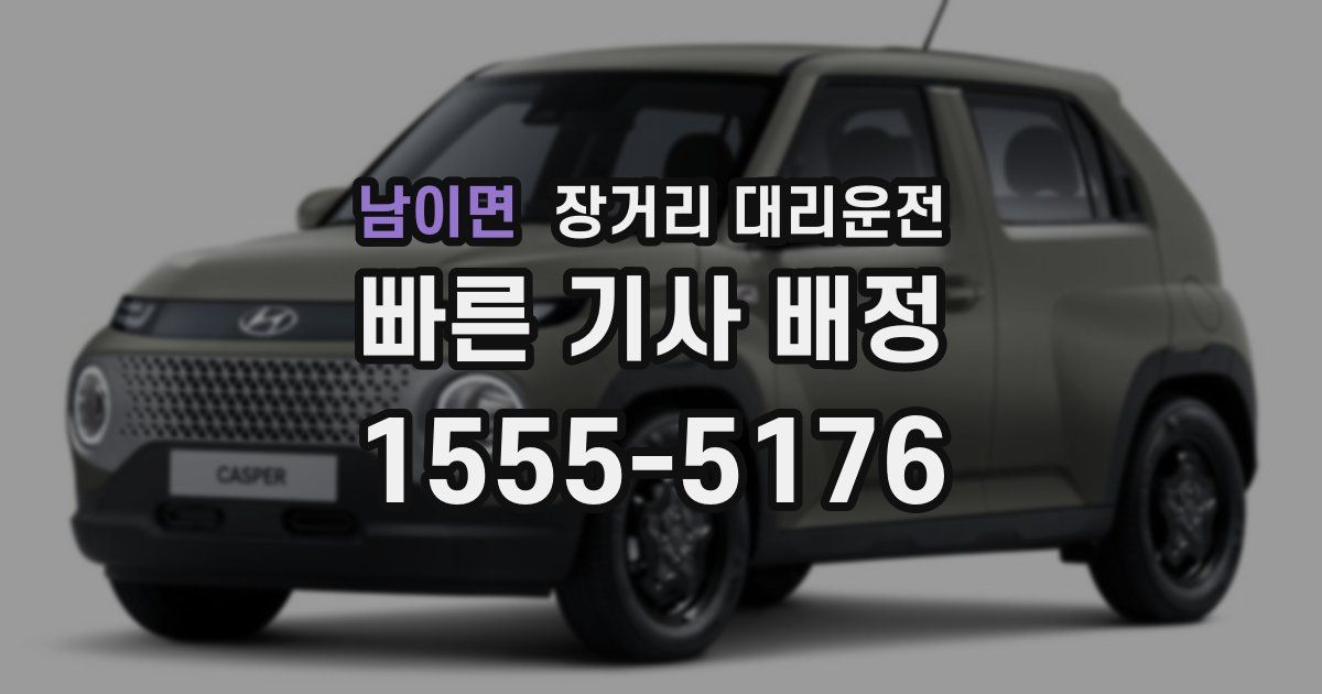 남이면 장거리 대리운전