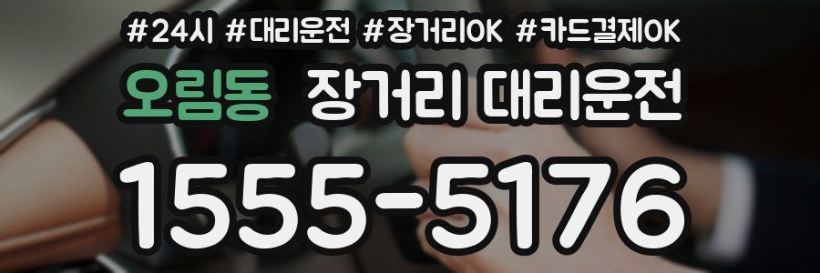 오림동 장거리 대리운전