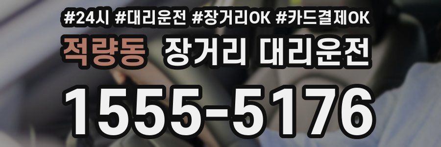 적량동 장거리 대리운전