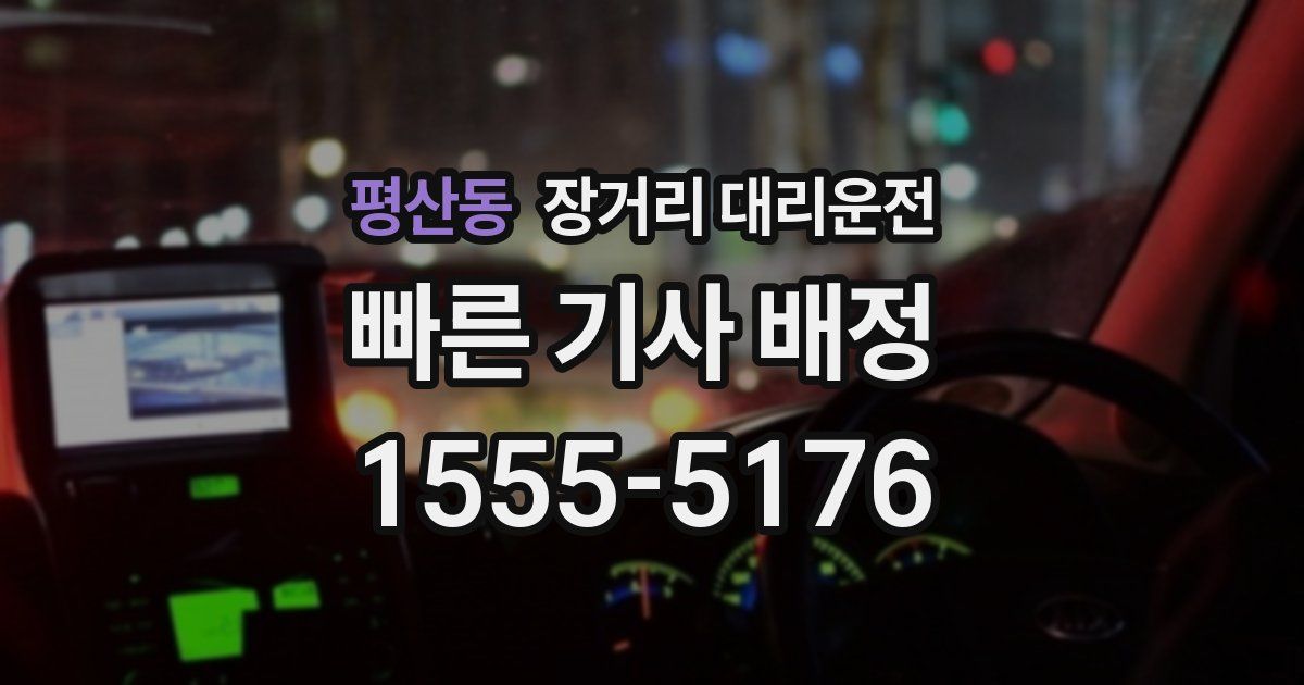 평산동 장거리 대리운전