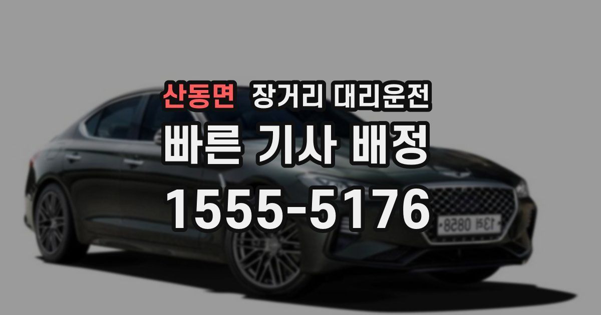 산동면 장거리 대리운전