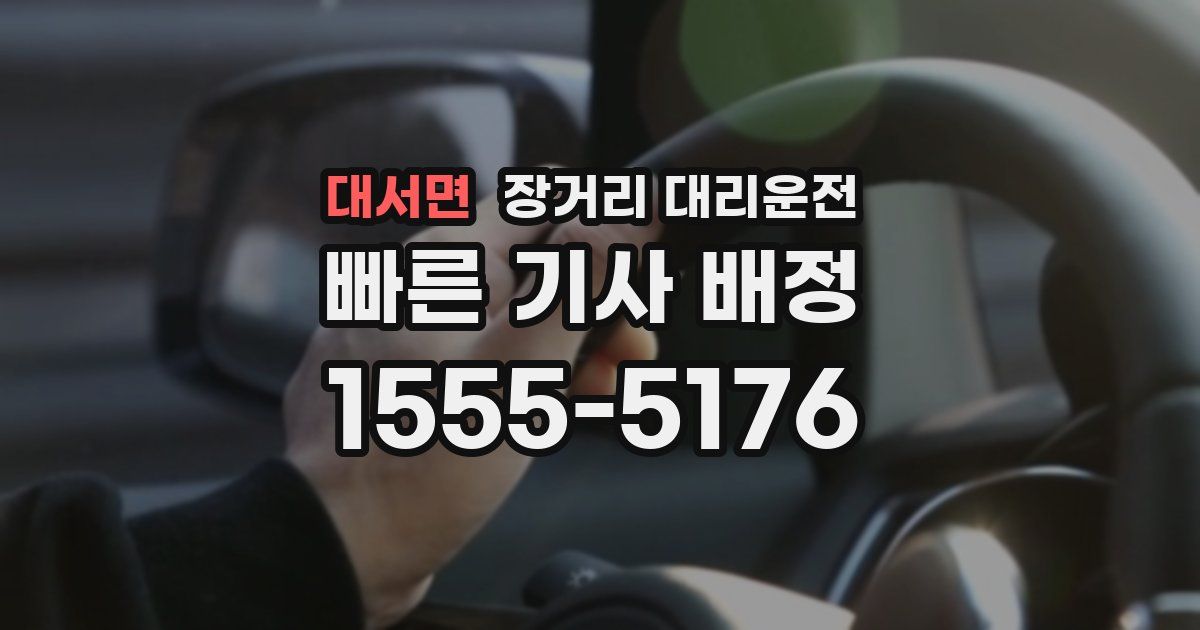 대서면 장거리 대리운전