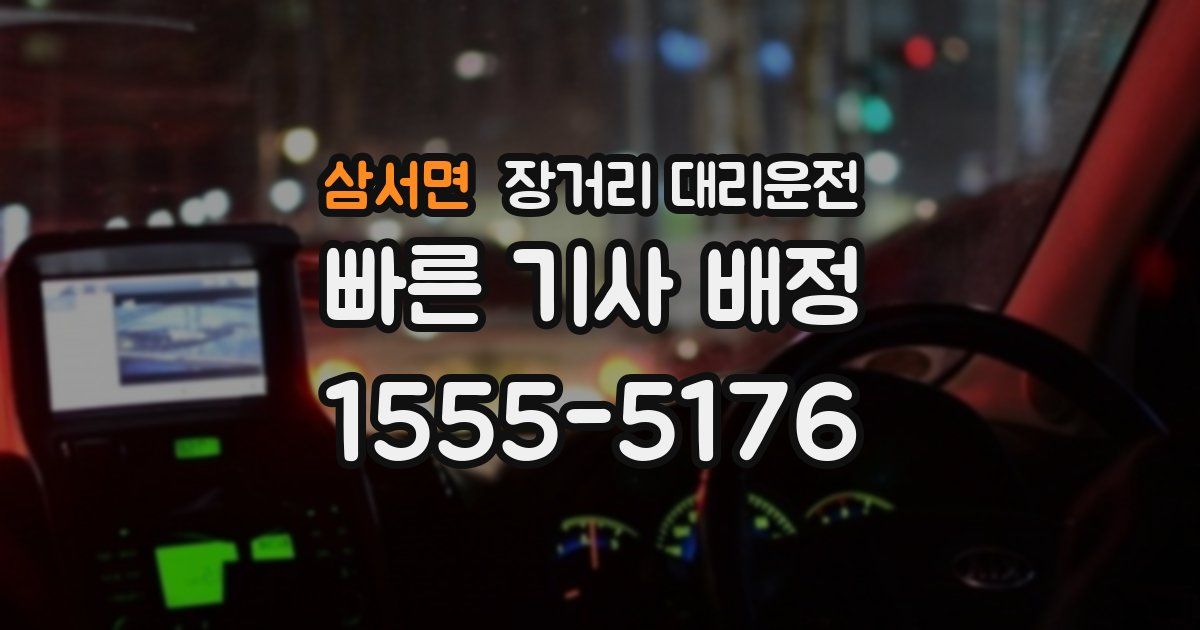 삼서면 장거리 대리운전