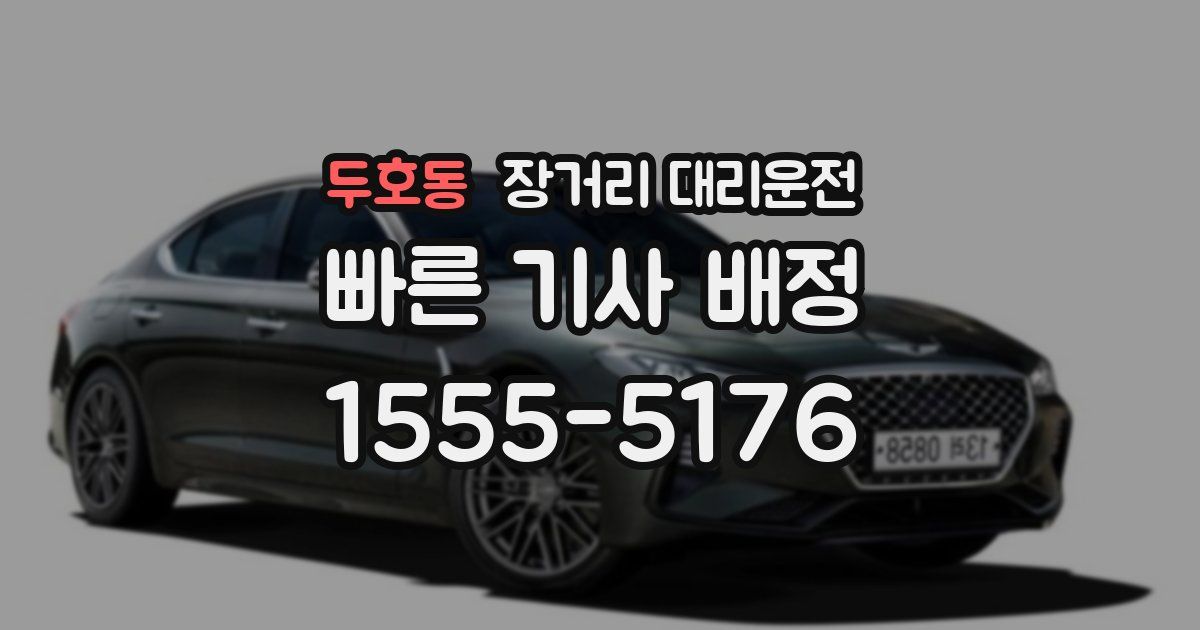 두호동 장거리 대리운전