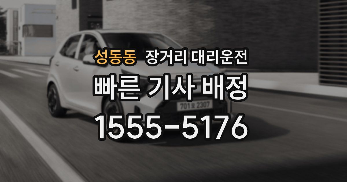 성동동 장거리 대리운전