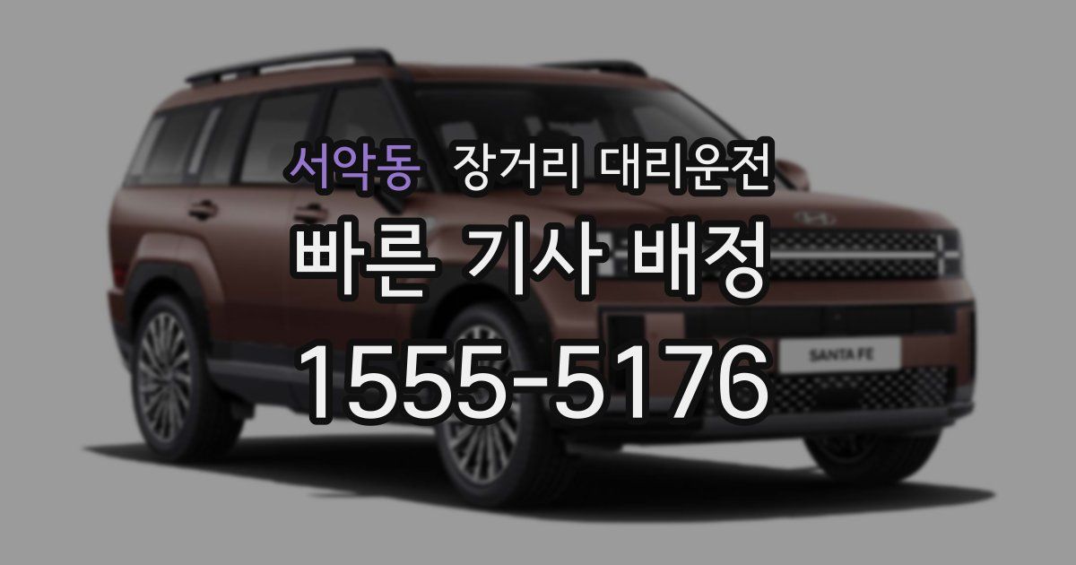 서악동 장거리 대리운전