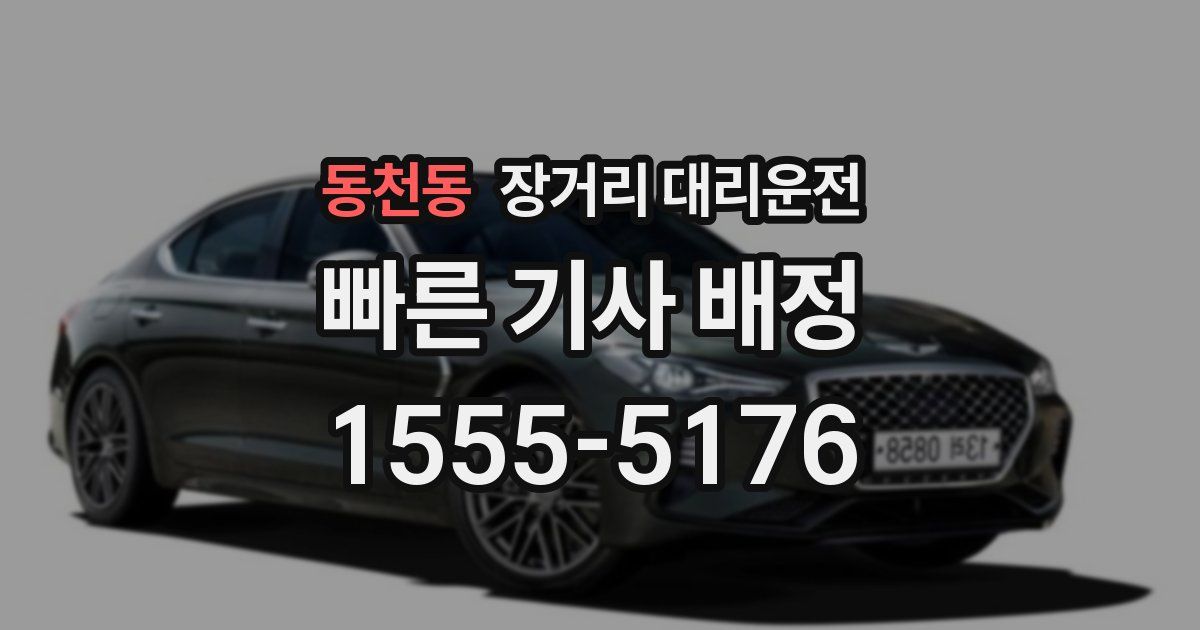 동천동 장거리 대리운전
