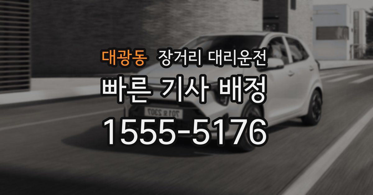 대광동 장거리 대리운전