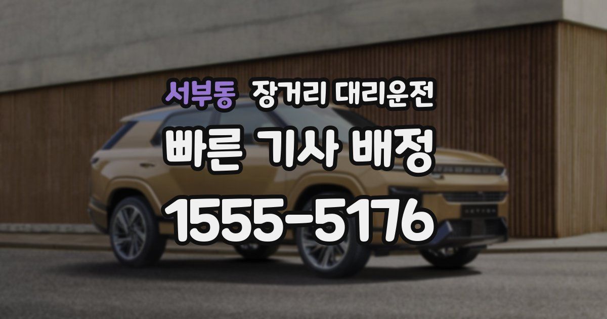 서부동 장거리 대리운전