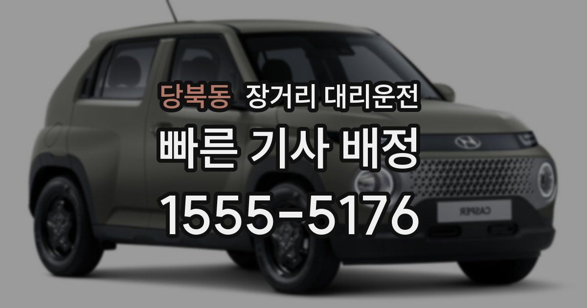 당북동 장거리 대리운전