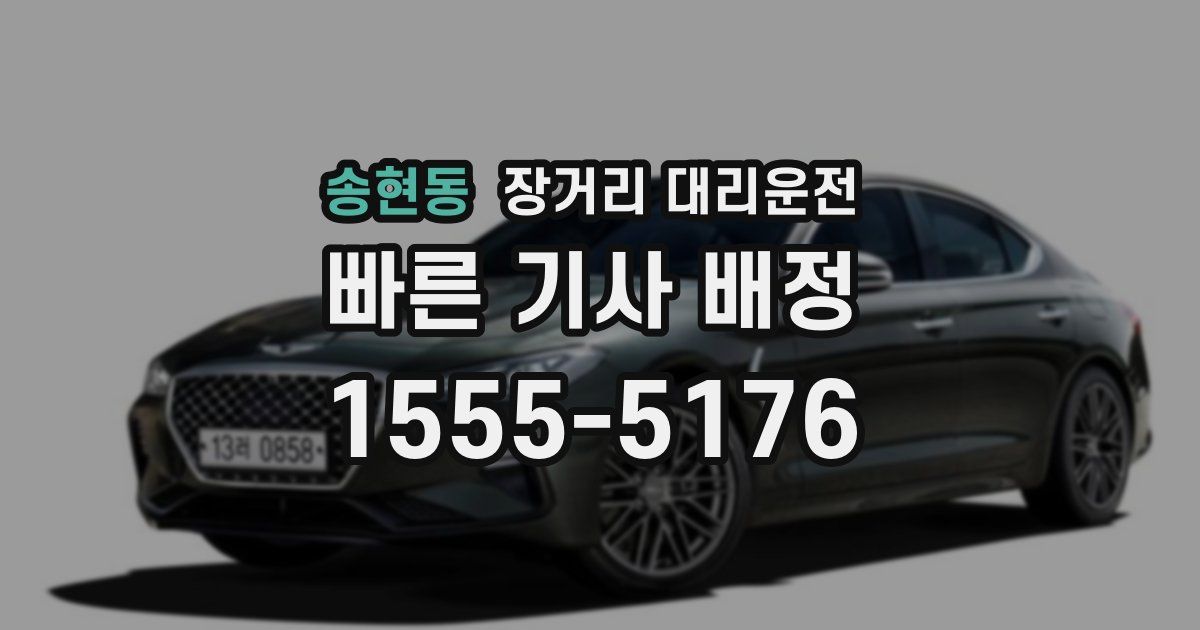 송현동 장거리 대리운전