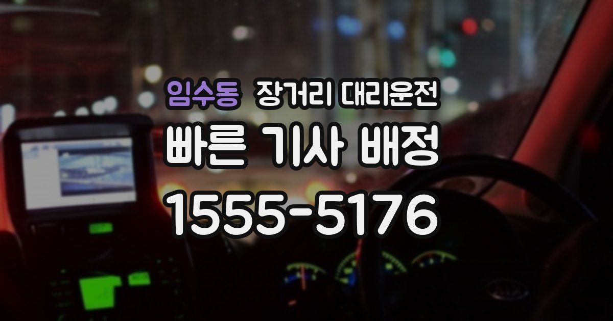 임수동 장거리 대리운전