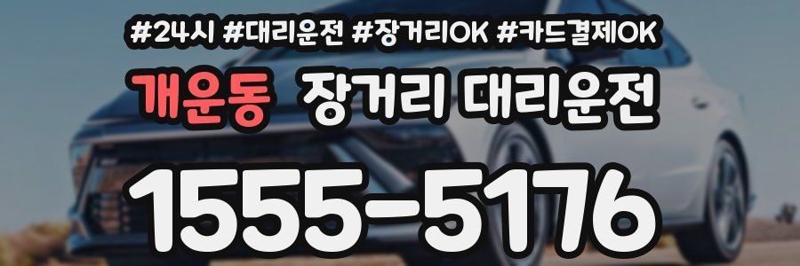 개운동 장거리 대리운전