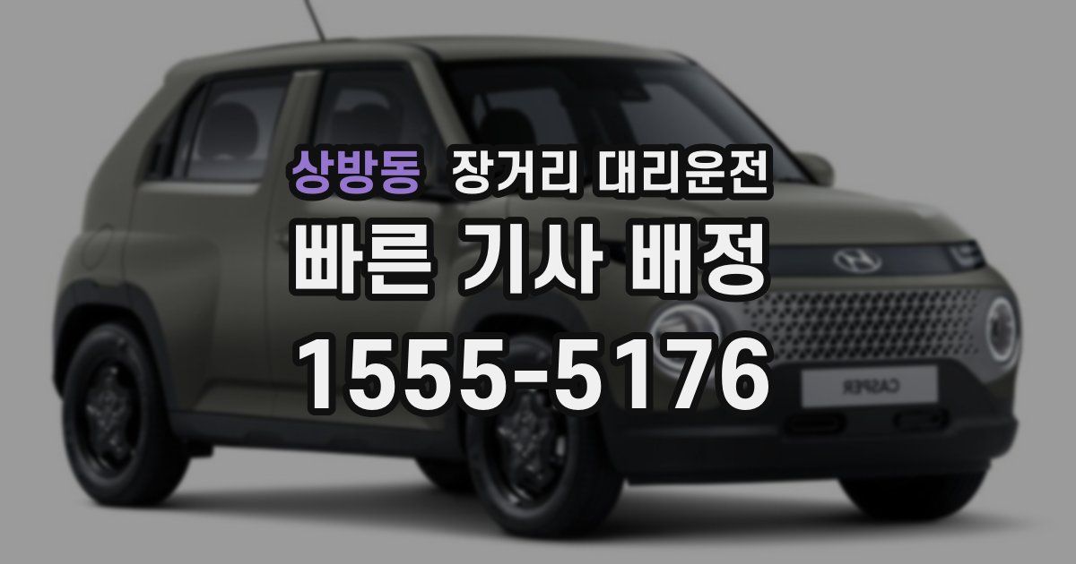상방동 장거리 대리운전