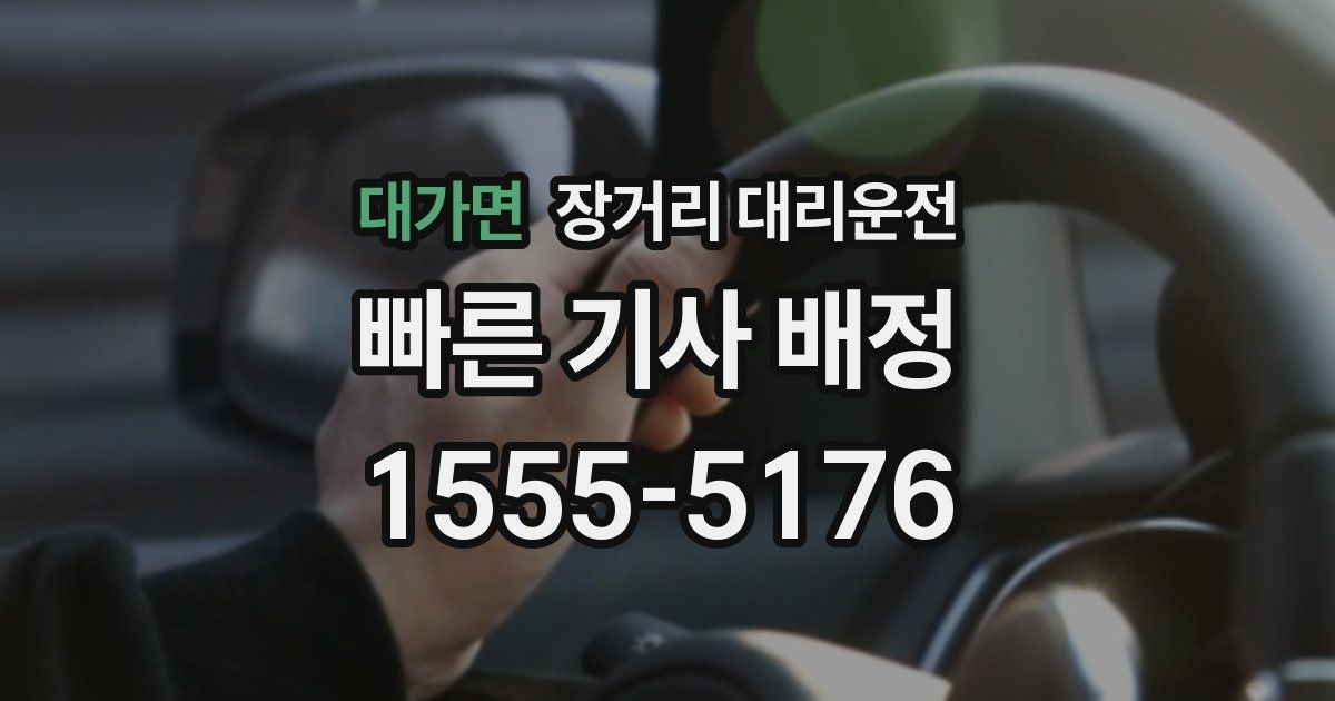 대가면 장거리 대리운전