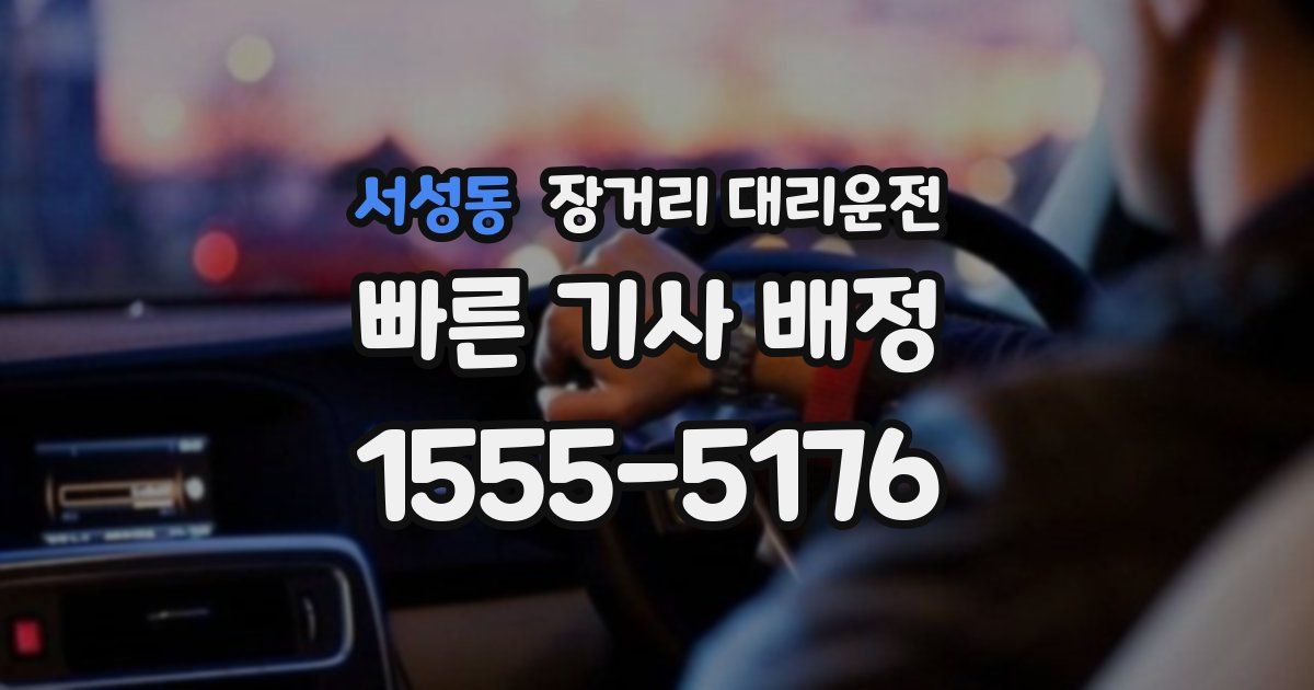 서성동 장거리 대리운전