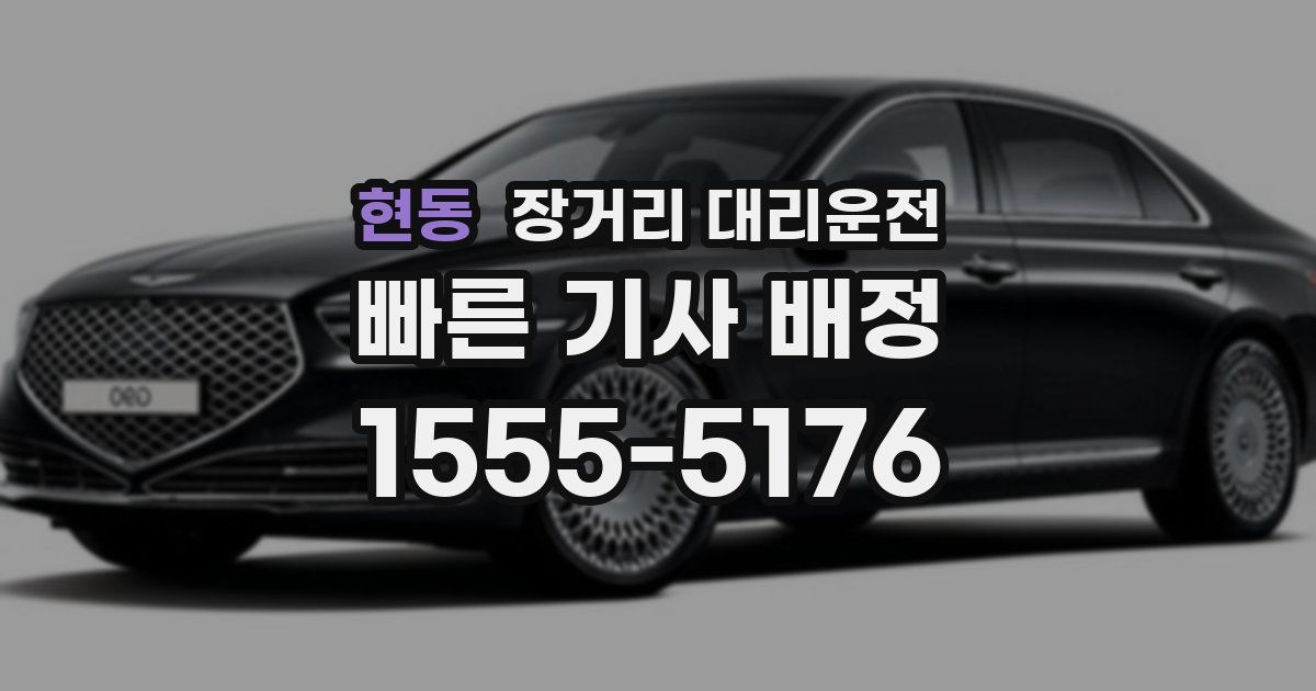 현동 장거리 대리운전