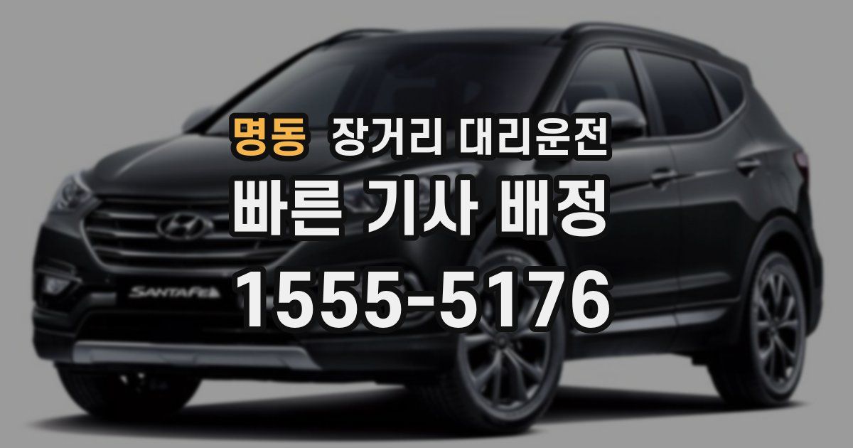 명동 장거리 대리운전