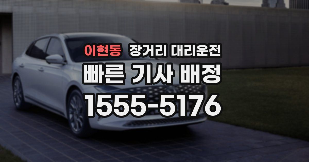 이현동 장거리 대리운전