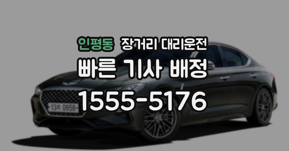 인평동 장거리 대리운전