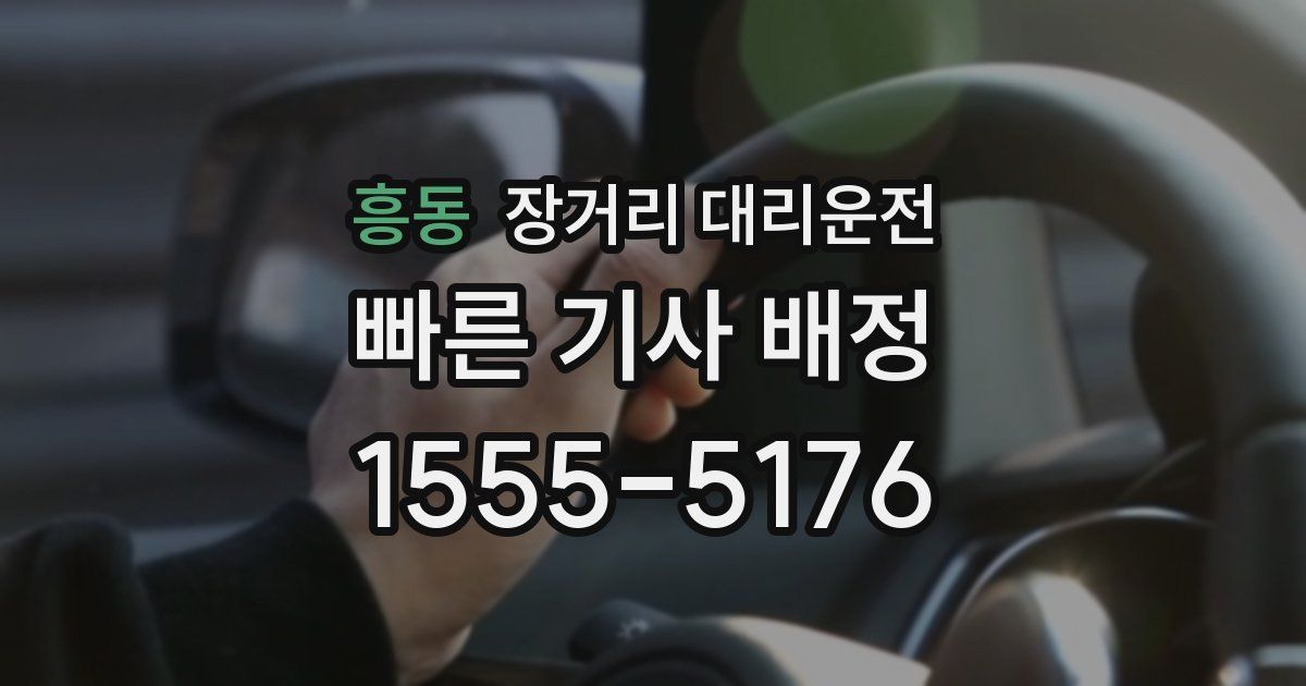 흥동 장거리 대리운전