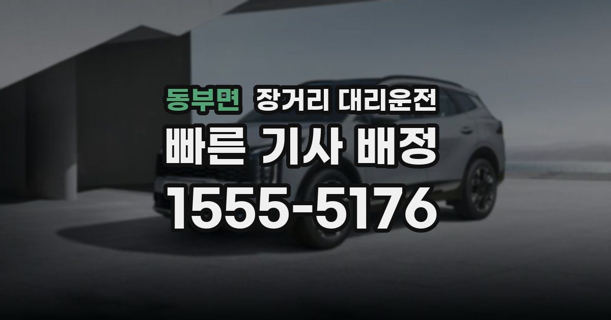 동부면 장거리 대리운전