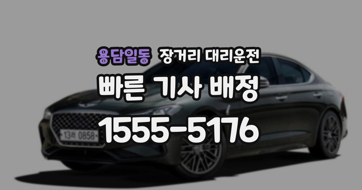 용담일동 장거리 대리운전