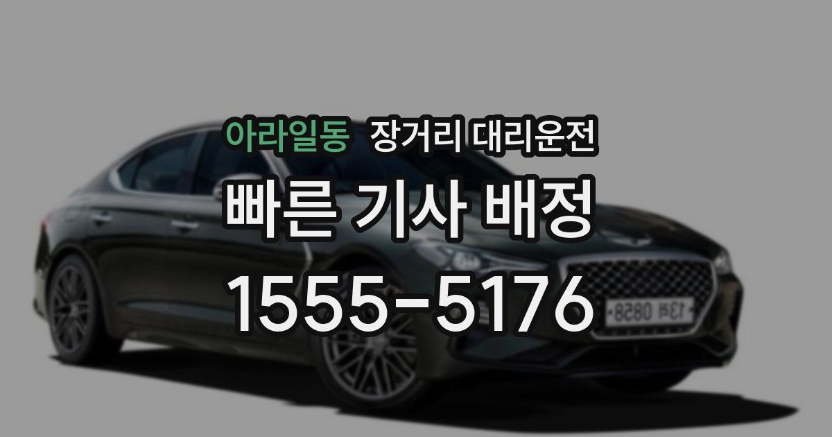 아라일동 장거리 대리운전