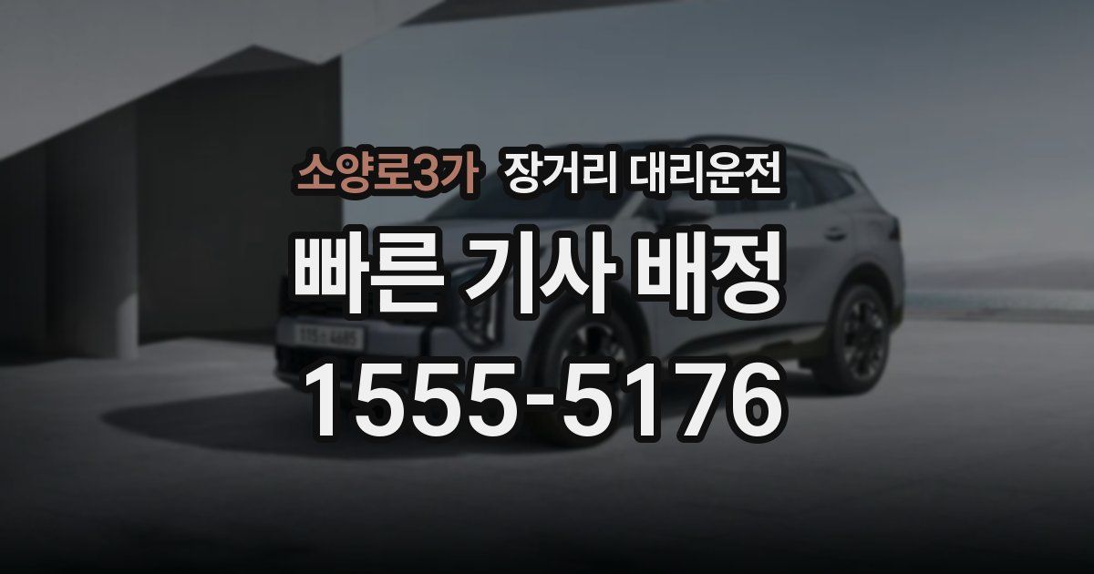 소양로3가 장거리 대리운전