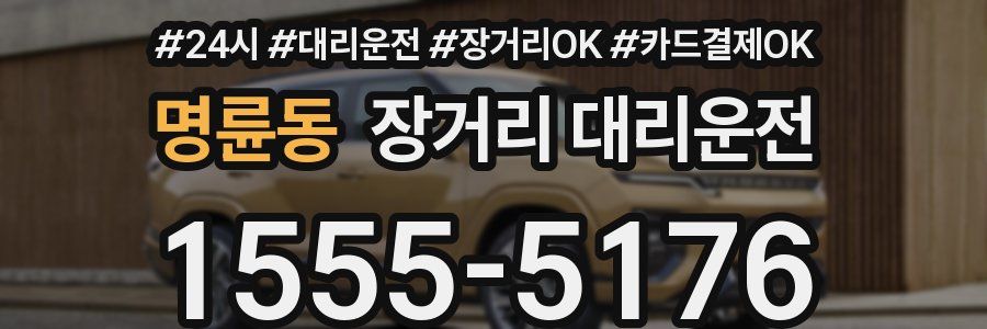 명륜동 장거리 대리운전
