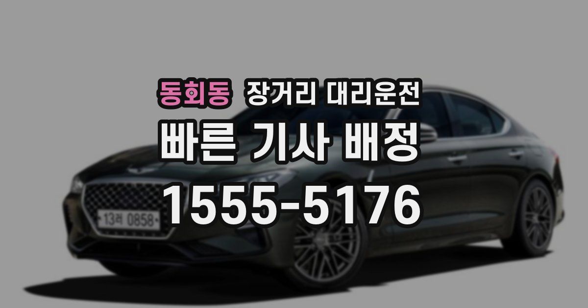 동회동 장거리 대리운전