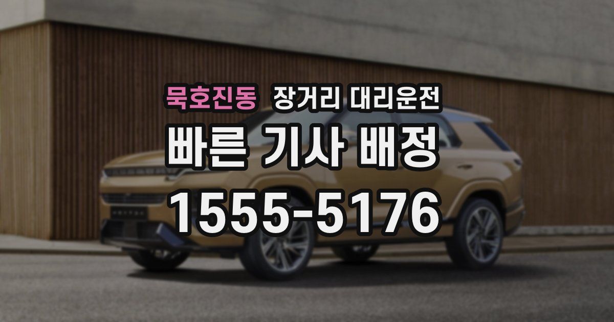 묵호진동 장거리 대리운전