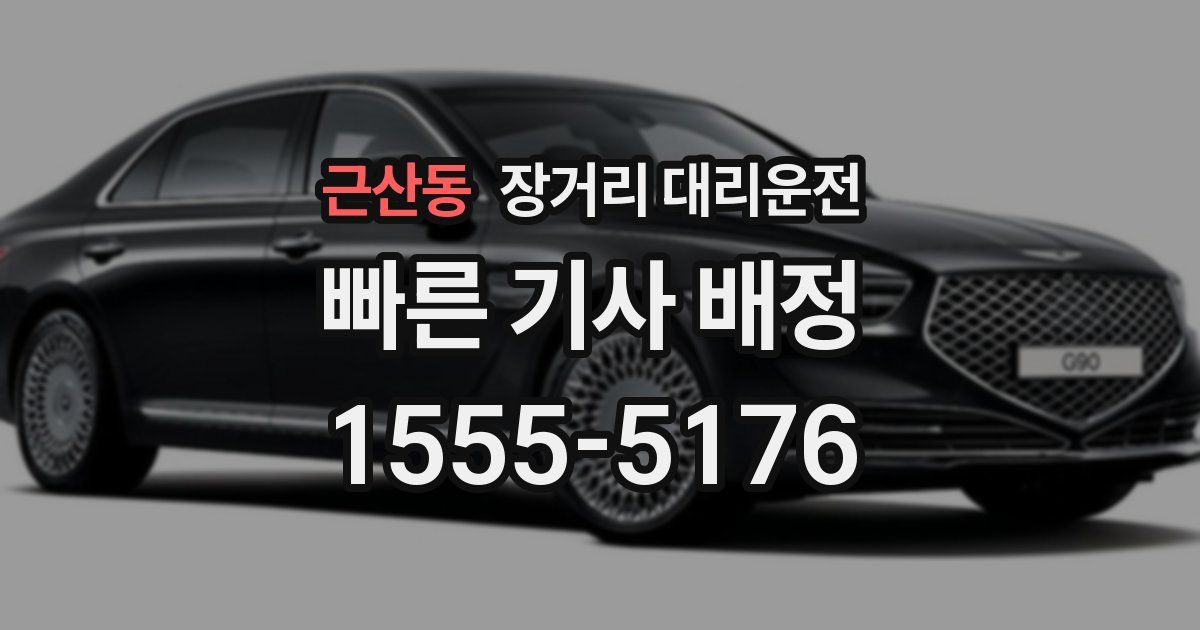 근산동 장거리 대리운전