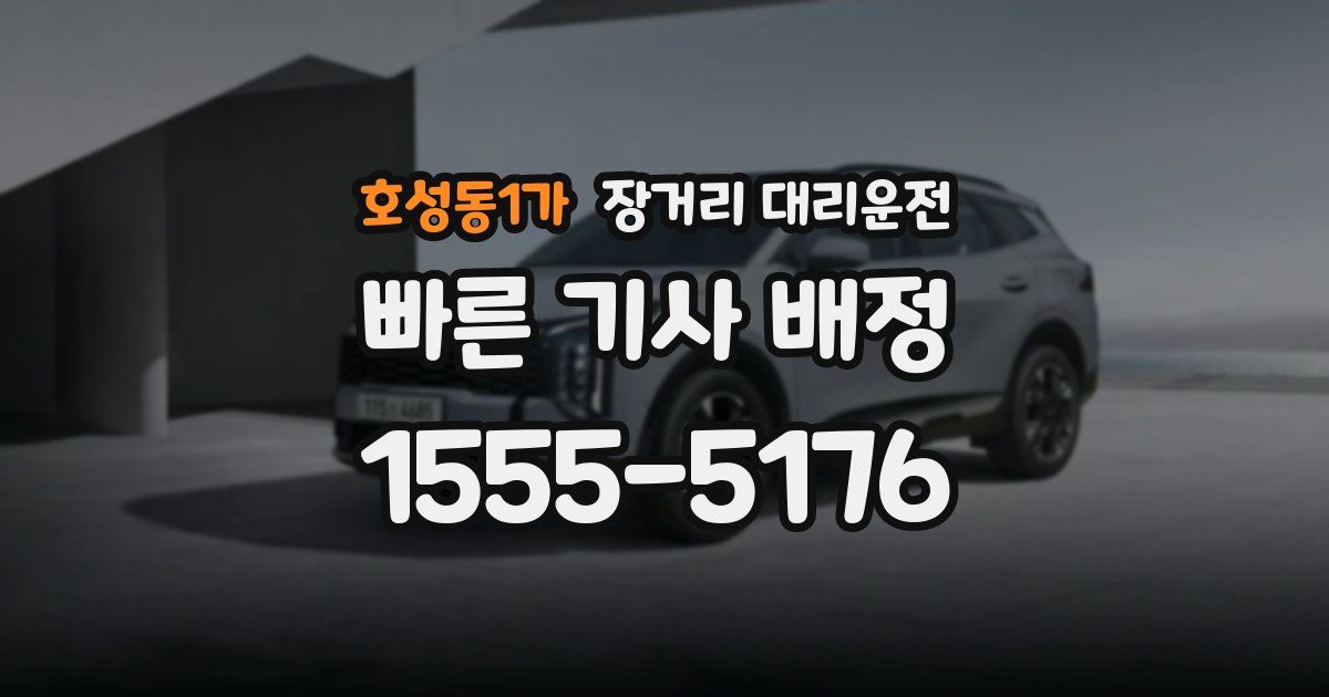 호성동1가 장거리 대리운전