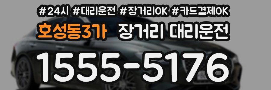 호성동3가 장거리 대리운전