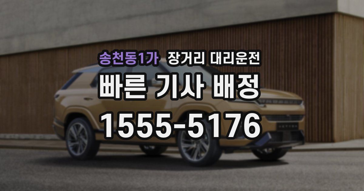 송천동1가 장거리 대리운전