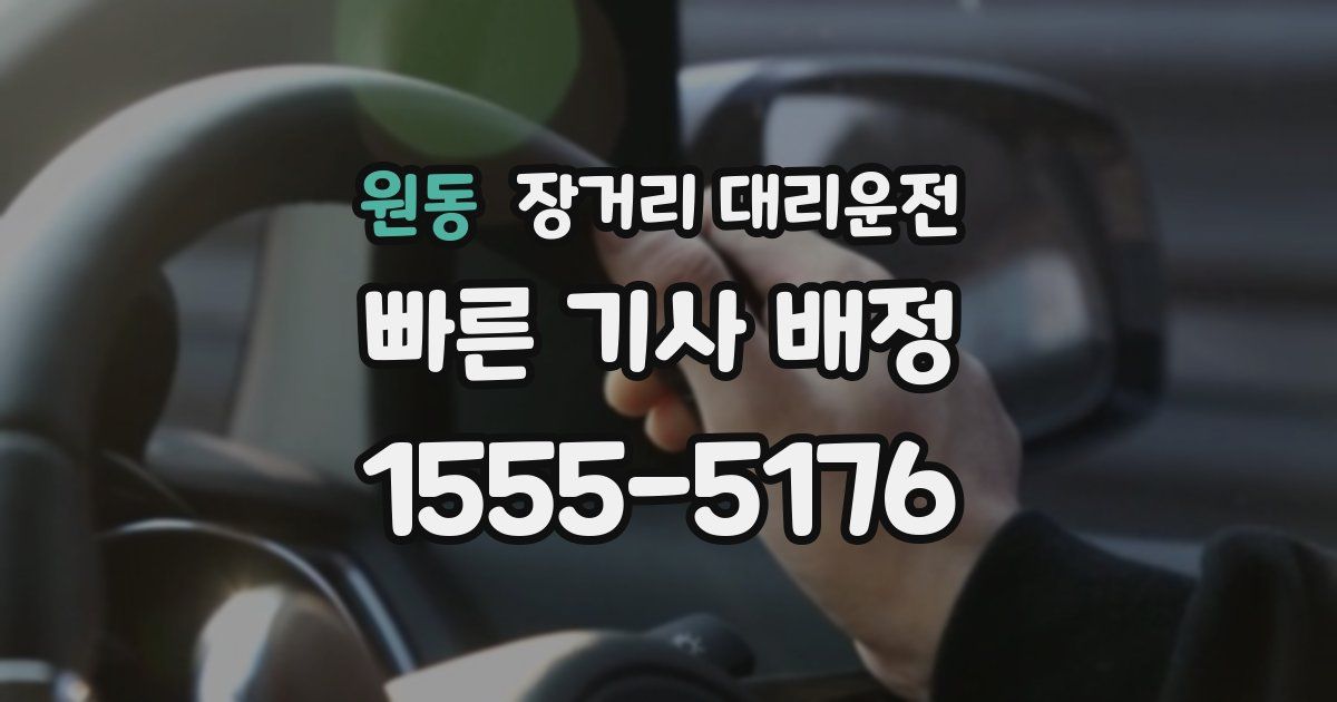 원동 장거리 대리운전
