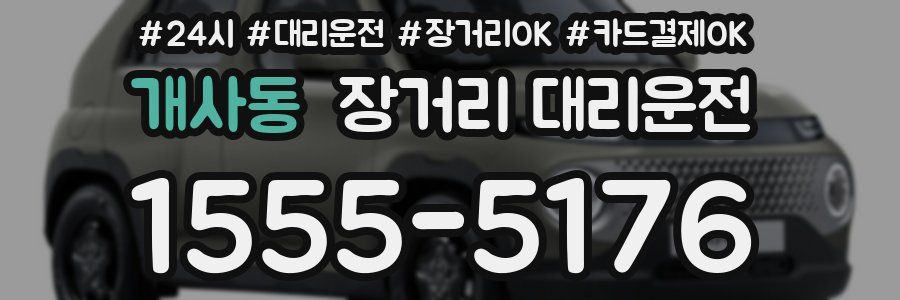 개사동 장거리 대리운전