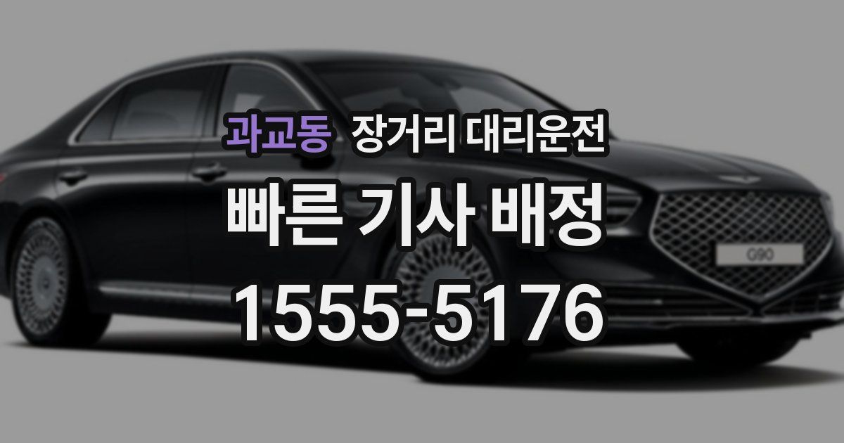 과교동 장거리 대리운전
